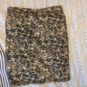 Minimum black and gold stretchy pencil skirt